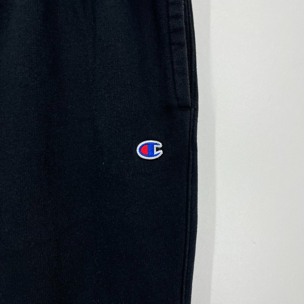 Champion Sweatpants Men's Size M Black Tapered Leg Pockets Drawstring - Picture 5 of 9